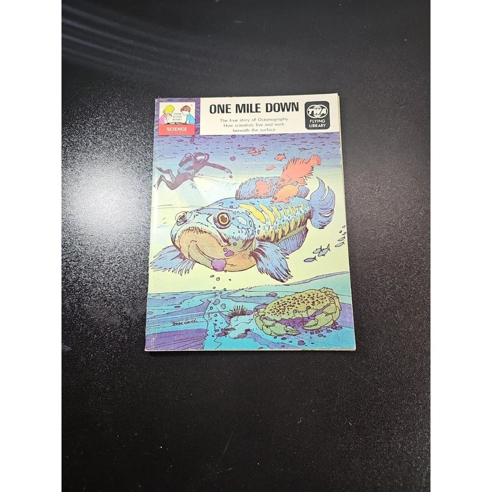Vintage Picture Book - Grow Ahead Books One Mile Down 1969Oceanography TWA